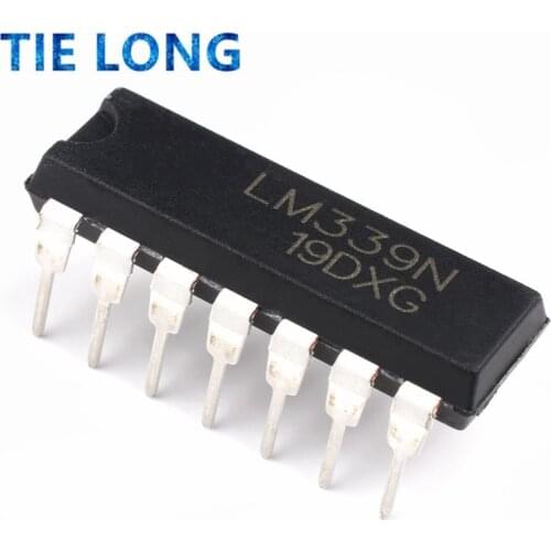 10PCS LM339N DIP14 LM339 DIP 339N DIP-14 Quad Single Supply Comparators new and original IC