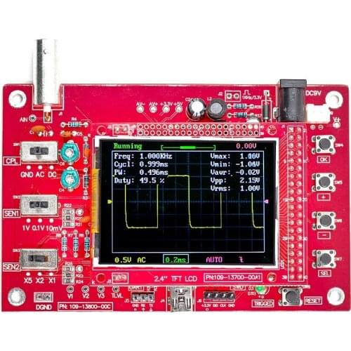 DSO FNIRSI-138 2.4" TFT Pocket-size Digital Oscilloscope Kit DIY Parts Handheld+P6100 Oscilloscope Probe