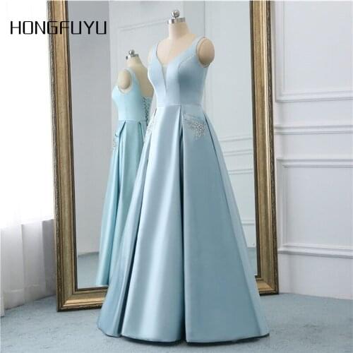 Beauty Stain jupon Marriage Backless Pocket Long Evening Dresses 2021 Sleeveless Lace Up Floor Length Evening Dress HFY101902