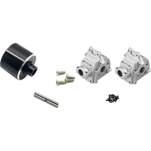 1 Set For Wltoys Car Metal Upgrade Differential Box & 1 Set Metal Wave Gear Box Upper And Lower Cover