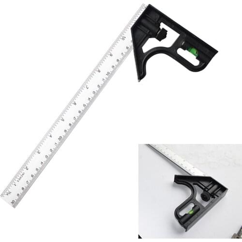 Metal 90 Degrees Straight Right Angle Ruler Woodworking Horizontal Speed Square Angle Protractor Angle finder Measuring Tools