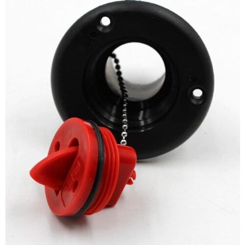 Black Marine Boat Yacht Fuel Deck Filler Red Cap for 1 1/2" 38mm Socket