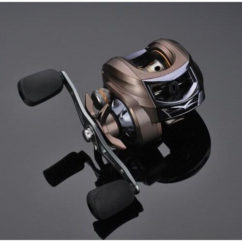 Baitcasting Reel Low Profile Fishing Reel Carbon Reel Handle Drag Ultra Smooth Dripping Wheel Left and Right Hand Fishing Reel