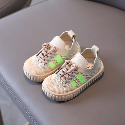 Children Casual Shoes Rubber Soft Bottom Antiskid Boys Sneakers Toddler Mesh Plaid Pattern Kids Shoes Breathable Sports Shoes