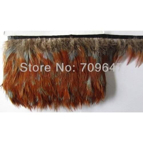 Pheasant Feathers! 10Yards/lot Height approx5-6.0cm Natural Red RIngneck Pheasant Plumage Feather Trim,feather lace