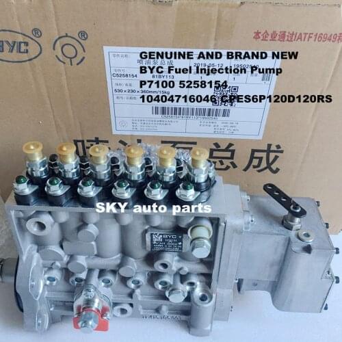 GENUINE AND BRAND NEW BYC Fuel Injection Pump P7100 5258154 10404716046 CPES6P120D120RS