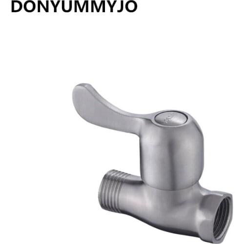 DONYUMMYJ BSP 304 Stainless Steel Straight-through Valve DN15 Triangle Valve 1/2 Pipe Fitting