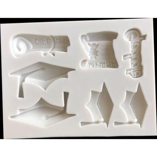 Variety of styling graduation doctor hat silicone mold chocolate cake decoration baking mold soft clay epoxy glue