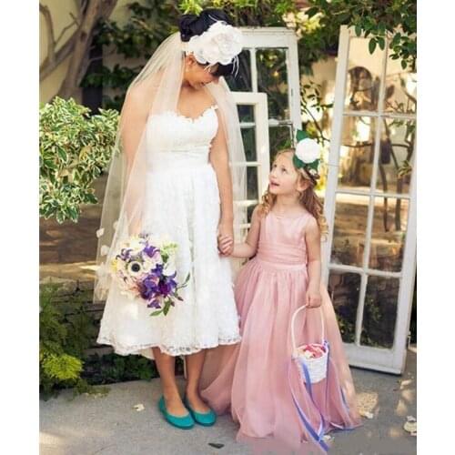 Pink Baby Girl Birthday Party Dress A-Line Tulle Jewel Neck Pink Princess Sashes Floor Length Children Kids Party Gown