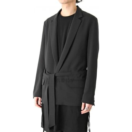 S-6XL! Custom clothing 2019 Designer mens suit fashion loose lace-up mens original runway clothing