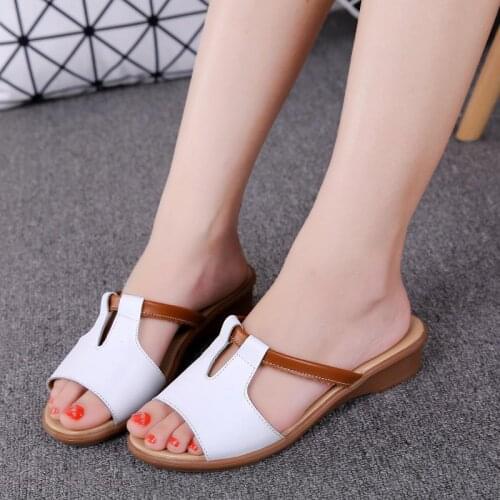 Women Sandal Open Toe Wedge Shoes Slippers 2021 Women Shoes Outdoor Beach Sandals Chunky Heel Woman Casual Shoes Zapatos Mujer