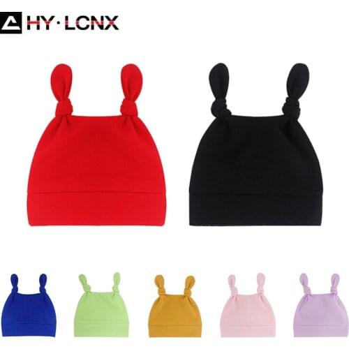 Spring Autumn New Children Newborn Cotton Breathable Soft Hat Boys And Girls Solid Color Single Layer Hat
