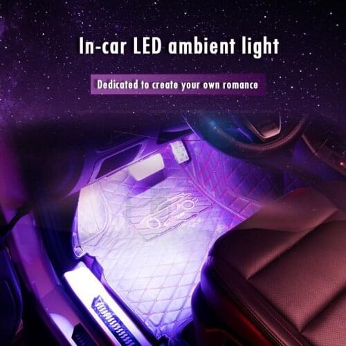 LED Car LED atmosphere light indoor foot decorative light cigarette lighter socket one for two 9 lights hard board 12v
