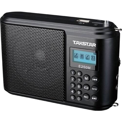 Takstar E250M portable multimedia speaker has FM and Recording function 10W amplifier support TF Card U disk
