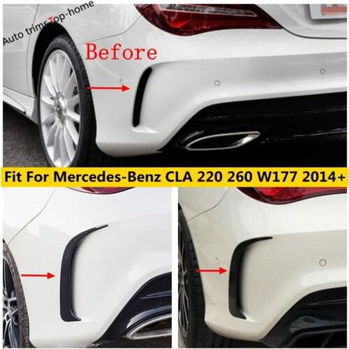 Rear Bumper Flank Spoiler Air Vent Tailwind Knife Blade Cover Trim Accessories For Mercedes-Benz CLA 220 260 W177 2014 - 2019