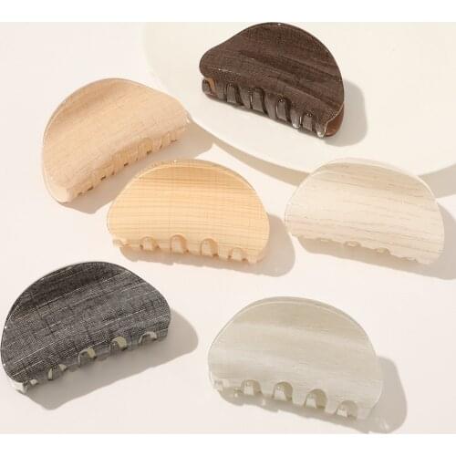 Fashion Wild marble stripes Acrylic Solid color shining Hairpin Bath Pan Hair Claw For Women girl Hair accessories Headdress