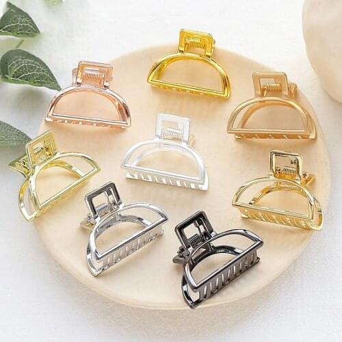 1pcs Fashion Women Girls Geometric Hair Claw Clamps Hair Crab Solid Color Hair Clip Claws Hair Accessories Large/Mini Size