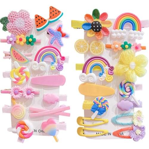 28PCS Cute Lovely Silicone Hairclips Hair Clips Pins Barrettes Accessories for Toddlers Kids Girls Birthday Xmas Festival Gift