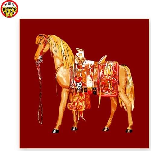 Painting by numbers art paint by number Horses paintings drawing coloring by numbers on canvas with frame numbering paint by num