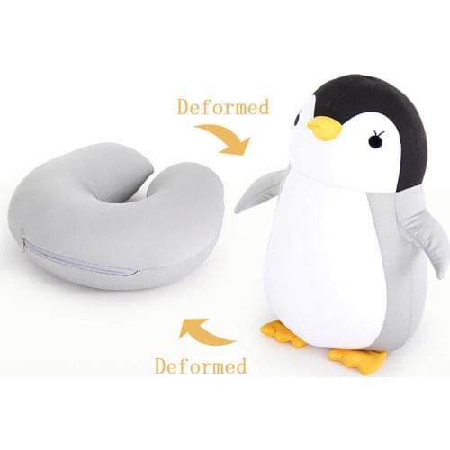 18 Species Cute Plush Animal U Shape Neck Pillow Soft Car Travel Neck Pillows Office Cushions Adults Birthday Gifts for Children