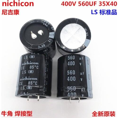2PCS/10PCS 560uf 400v Nichicon LS 35x40mm 400V560uF Snap-in PSU Capacitor