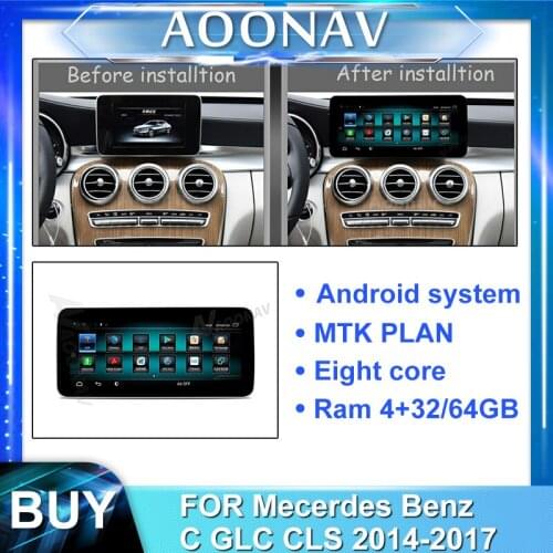 2din android car radio multimedia player for-Mecerdes Benz C GLC CLS 2014-2017 car stereo autoradio touch screen GPS navigation