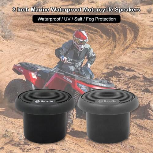 3 Inch Marine Waterproof Motorcycle Speakers Audio Stereo System For ATV UTV SPA Yacht Outdoor Golf Carts Swimming Pool