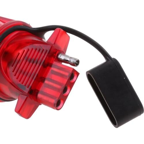 7 Way Round To 4 Pin Flat Trailer Wire Light Power Adapter Plug with Dust Cap