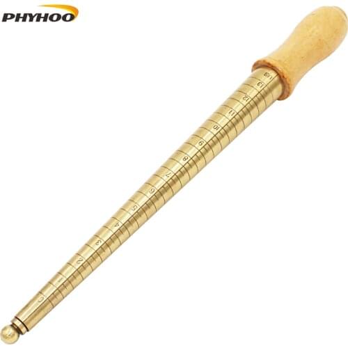 US Size 0-13 Copper Ring Mandrel Sizer Kit Jewelry Making Tools Metal Measure Ring Gauge Tool Finger Sizers