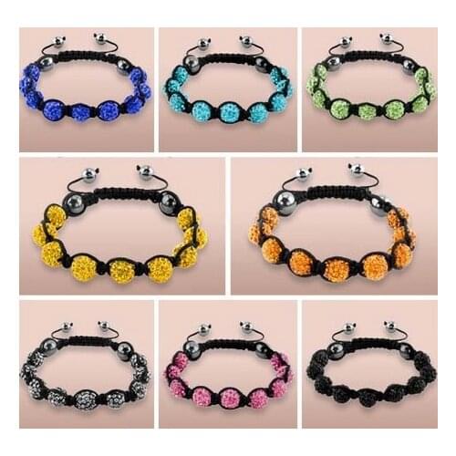 Free shipping wt45fg hot micro pave CZ Disco Ball Beads Crystal Bracelet fasion Gift jewelry Discount