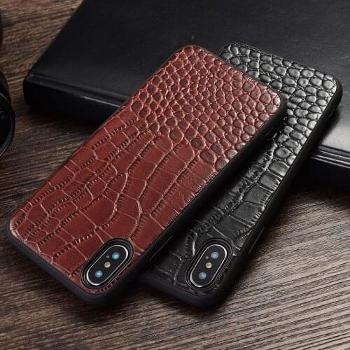Genuine Leather Phone Case for Xiaomi Redmi K30 Pro Crocodile pattern style Back Cover for Redmi K30 Protective cases