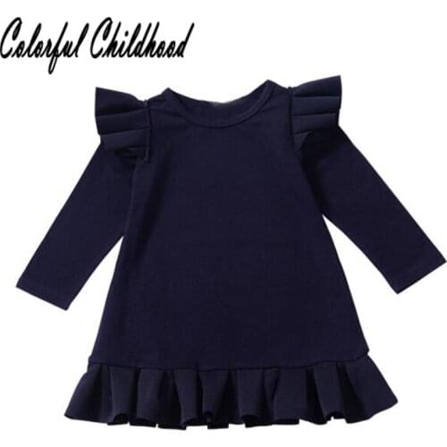 Royal style little girls dress autumn winter air cotton long sleeve tutu dress toddler party wedding costumes 1-5Yrs