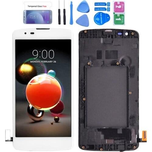 For LG K8 LTE K350 K350N K350E K350DS LCD Display with Touch Screen Digitizer Assembly With frame free shipping
