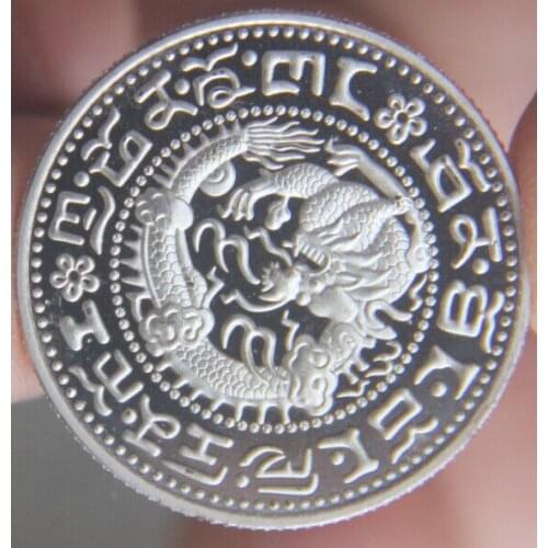 Dragon Tibetan Buddhism30mm Silver Plated Coins Collectibles Challenge Coingreat Gift Copy Coins-replica Commemorative Coins