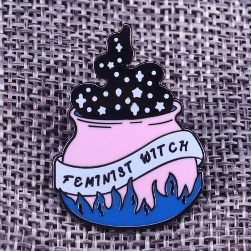 Feminist witchcraft brooch a healthy dose of feminism is brewing in the cauldron