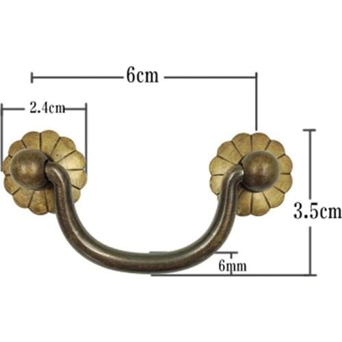 A4 Hardware accessories Brass inner handle the traditional antique Chinese furniture cabinet drawer accessories