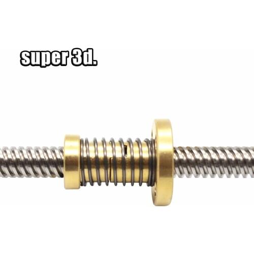 3D Printer T8 Anti Backlash Nuts For Lead 2mm / 4mm / 8mm Acme Threaded Rod Eliminate the gap Spring Loaded DIY CNC Accessories