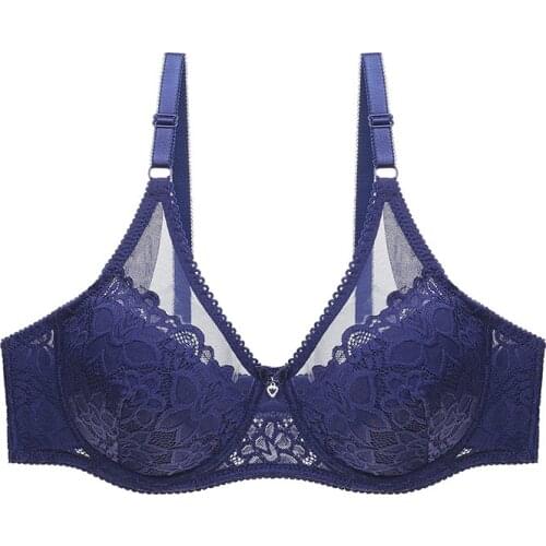 Deep V Sexy Underwear Comfort Plus Size Bras for Women Ultrathin Lace Bra Fashion Female Bralette Big Size Lingerie Brassiere