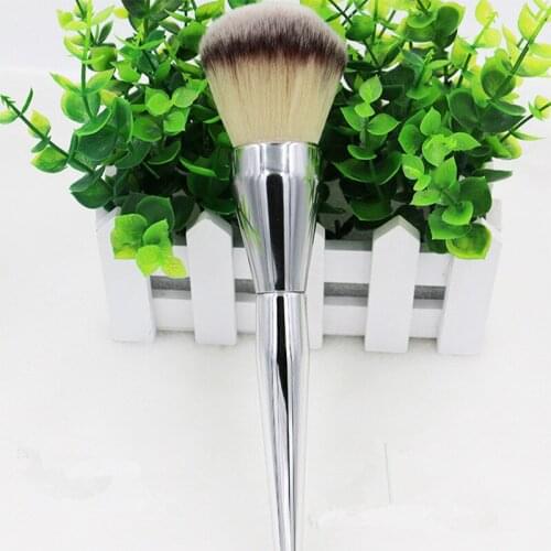 Make Up Tool Large Cosmetics Aluminum Brushes Soft Face Makeup,Free ShippingVery Big Beauty Powder Brush Blush Foundation Round