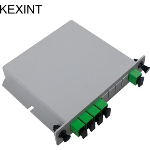 KEXINT PLC Splitter SC/APC 1*4 Insertion PLC Splitter box 1*4 LGX Cassette type Fiber Optic / 10piece