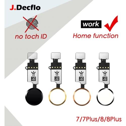 JDecflo YF Home Button For iPhone 7 8 Plus SE2020 7P 8P Return Function Solution No Touch ID Bluetooth Short Flex