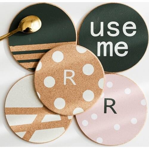 Creative 3pcs/Lot Cork Wood Cup Coasters Thick Pot Holder Home Use Round Bowls Heat Insulation Pads Placemats