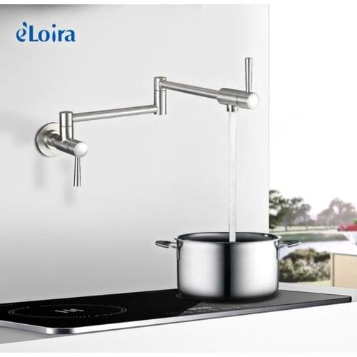 Stainless Steel Pot Filler Faucet Kitchen Faucet Tap Mixer Wall Mounted