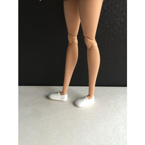 Doll toy shoes white shoes flat foot shoes for your barbie 1:6 dolls BBI616