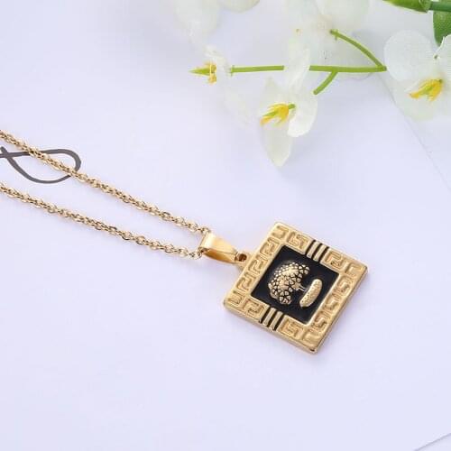 Pendant nameplate necklace women stainless steel Round life Tree pendants necklace jewelry on the neck fashion simple necklace