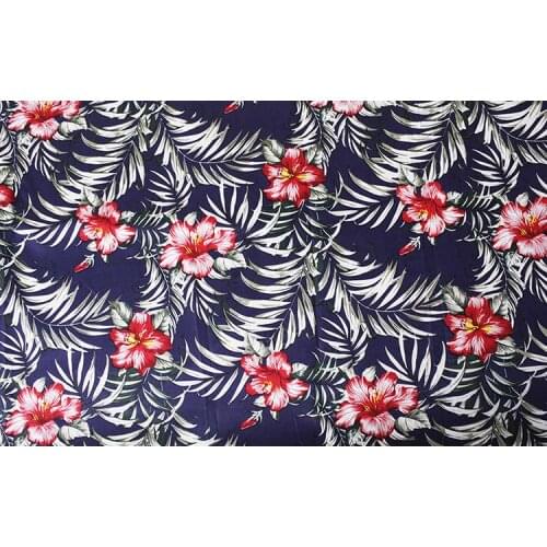 LEO&LIN High-density Gong Beautiful Restoring White/blue Iris Printed Patchwork Cotton Fabric Tissus 50cm