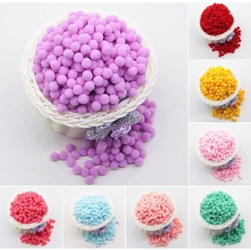 Mini Fluffy 8mm Pompoms Soft Round Pom Poms Pompon Pompoms Ball Handmade Kids Toys DIY Sewing Home Decoration Craft Supplies 20g