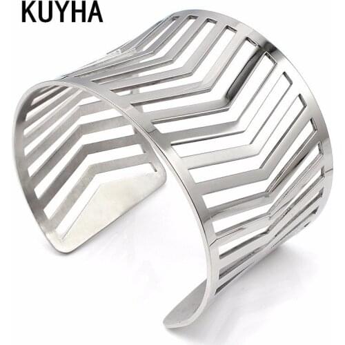 Fashion Silver Color Bangle Cuff Bracelets For Women/Men Exaggerated Hollow Chunky Indian Cuff Bracelets