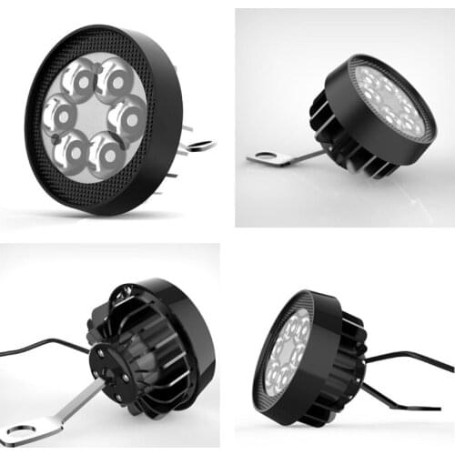 N0HF 2pcs Motorcycle Headlight Fog Driving Lights 6 LED Working Spot Light Fog Lamp Scooters Spotlight Moto Side Mirror