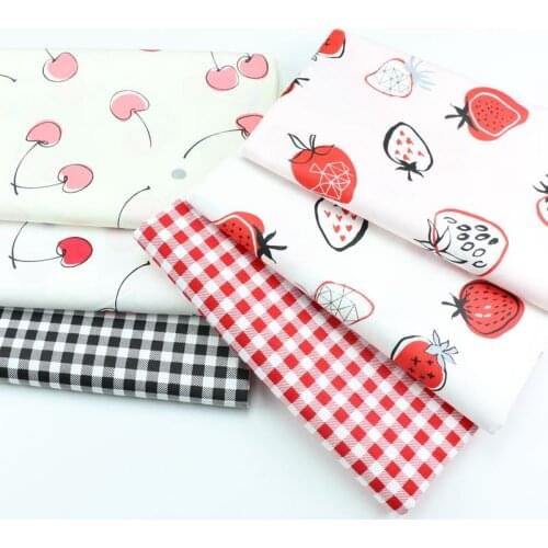 160CMx50CM Strawberry cherry cotton fabric crafts summer apparel girl dress patchwork fabric bedding sewing cotton cloth